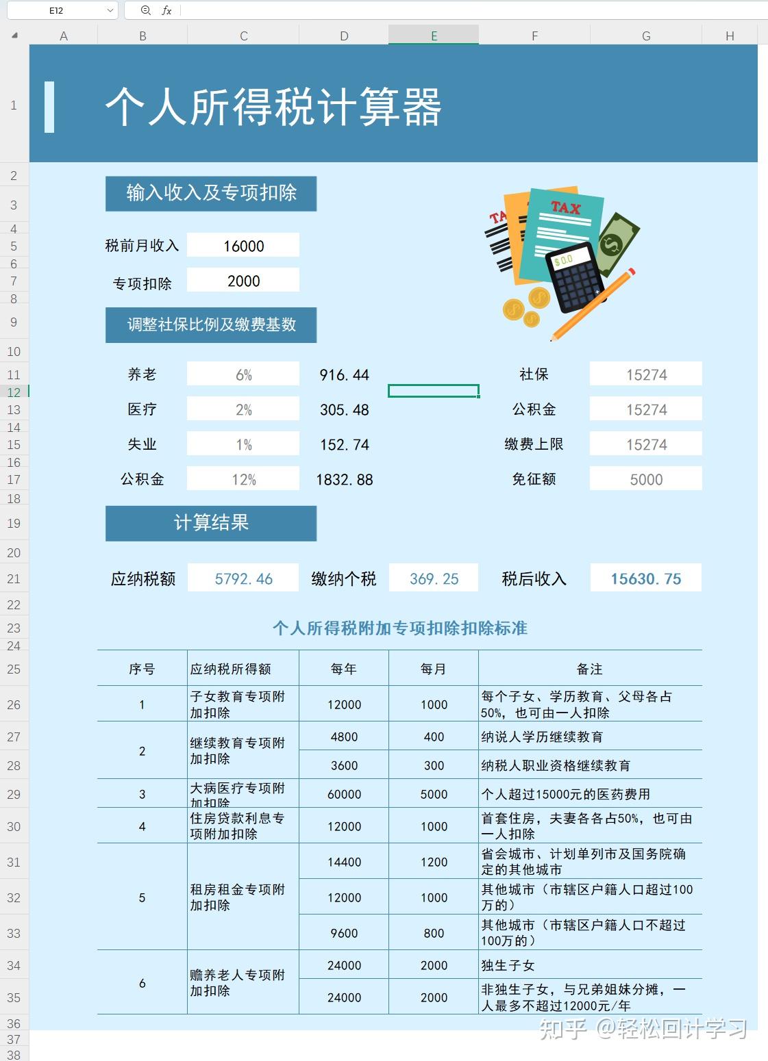 [案例教学]年终奖个人所得税计算器_bilibili